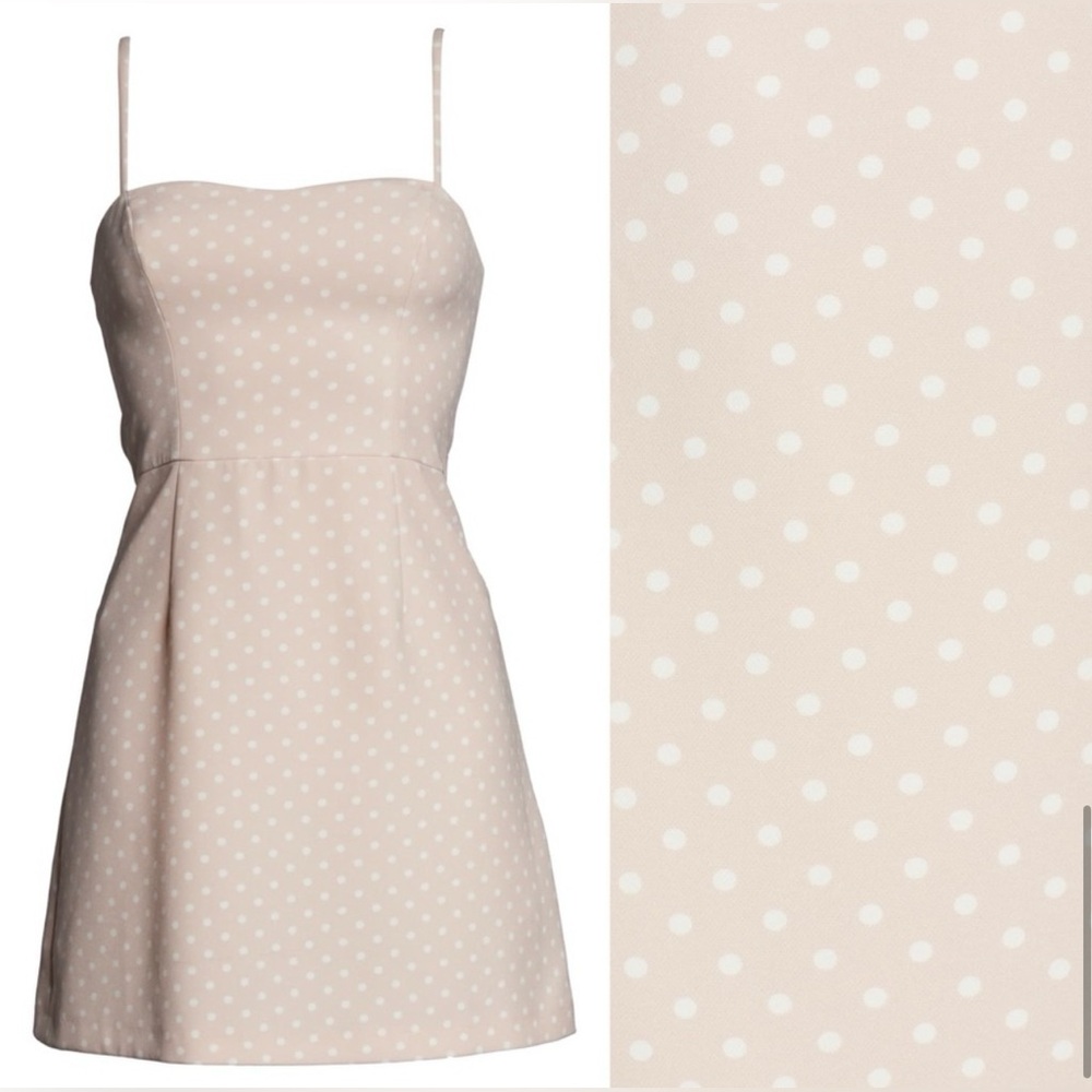 French Connection pale pink polka dot mini dress - Picture 5 of 13